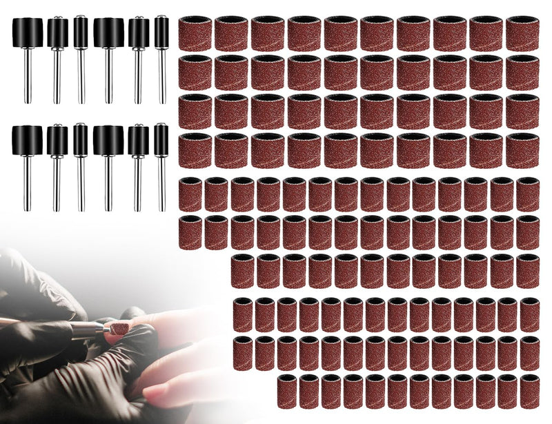 KAPSING 132 piece sanding sleeve set for Dremel sanding attachments with free box, sanding sleeve set accessories for Dremel power tools
