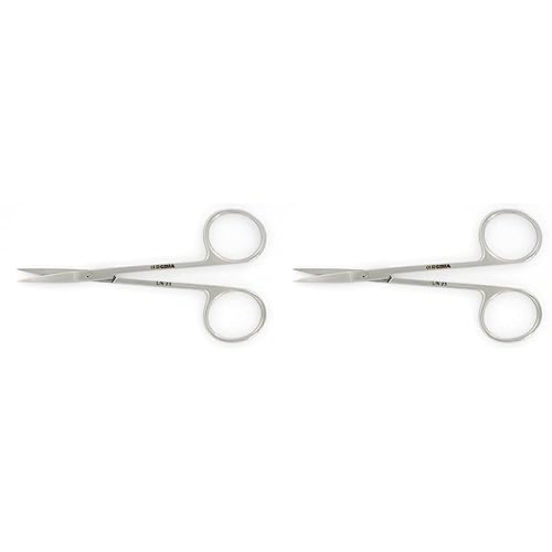 Gima - Iris Delicat Scissors, Straight End, Length 11 cm, Stainless Steel (Pack of 2)