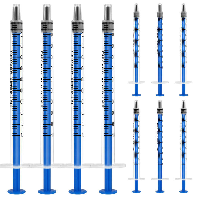 OFFCUP plastic syringe, pack of 10, disposable syringes, 1 ml, feeding syringe, plastic tube, for small pet feeding, motor oil or brake fluid [Non-medical use], pack of 10, 1 ml