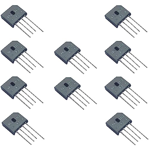 Penglin KBU2510 2510 Bridge Rectifier Diode Pack of 10 | 25A 1000V silicon bridge rectifier, 4 pins