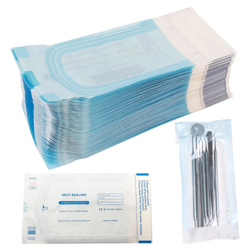 Sterilization bags, self-sealing sterilization bags, closure sterilization bags, disposable sterilization bags, disposable sterilization bags, dental self-sealing sterilization bags