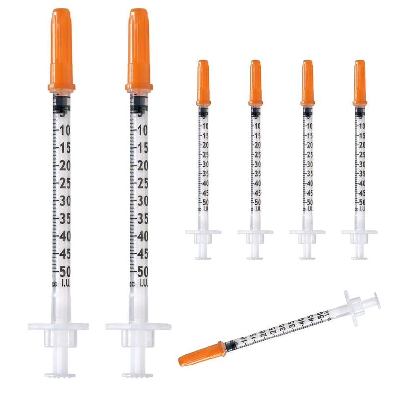 50pcs 0.5ml/cc Plastic Tube 30G (0.3 x 8mm), Multipurpose Measuring Tools, Individually Packed (30G x 5/16") 50pcs