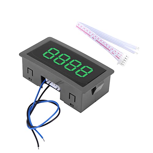 4-Digit Automatic Digital Counter, DC 8-24V, LED Display, Counting Range 0-9999, Up-Down Counter, Green, 8 x 4 x 2.5 cm