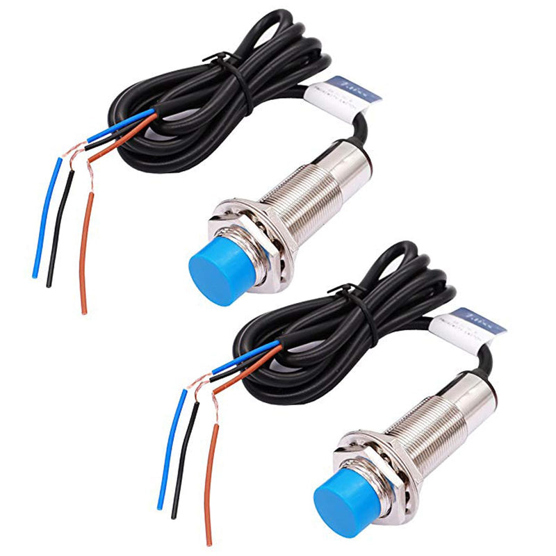 2pcs M18 Detector 8mm Proximity Sensor LJ18A3-8-Z/BX 5V DC 6-36V (NPN NO) Inductive Proximity Switch 3 Wire LJ18A3-8-Z/BX-5V