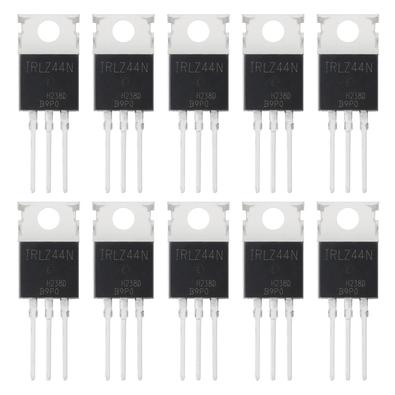 IRLZ44N IRLZ44 IRLZ44NPBF MOSFET Transistors 47A 55V IRLZ44NPBF N-Channel Rectifier Mosfets 47 Amp 55 Volt TO-220 Pack of 10 IRLZ44N