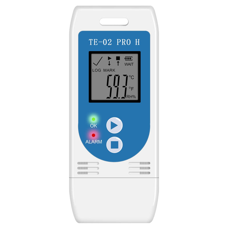ThermElc TE-02 Pro TH data logger temperature humidity with automatic CSV PDF reports, comparison of data from multiple devices, monitoring of cold and deep-freeze storage with calibration certificate 1 PCS