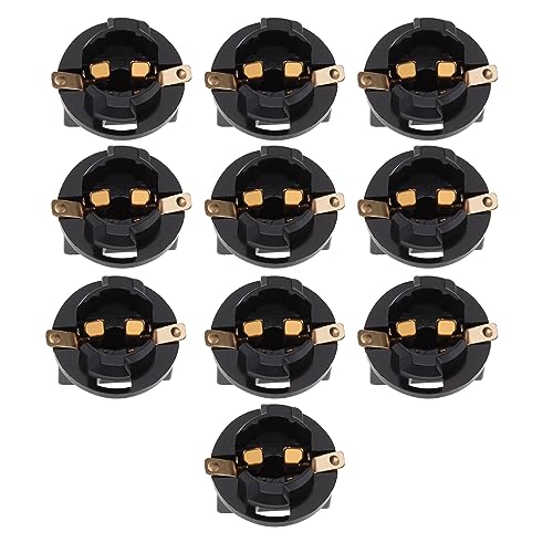 Pack of 10 Socket Holder Lamp Holder for Bulbs Dashboard T10 501 168 194 Type Miniature Twist Lock Wedge Base