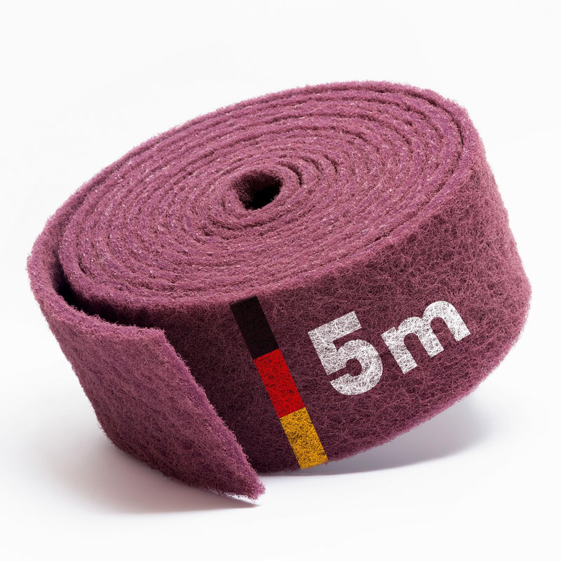 PICTORIS sanding fleece - Made in Germany - 5 mx 100 mm - grain 240 - extremely durable thanks to unique impregnation - sanding fleece/sanding pad for wood, metal, stainless steel, and much more. Abrasive fleece grain 240