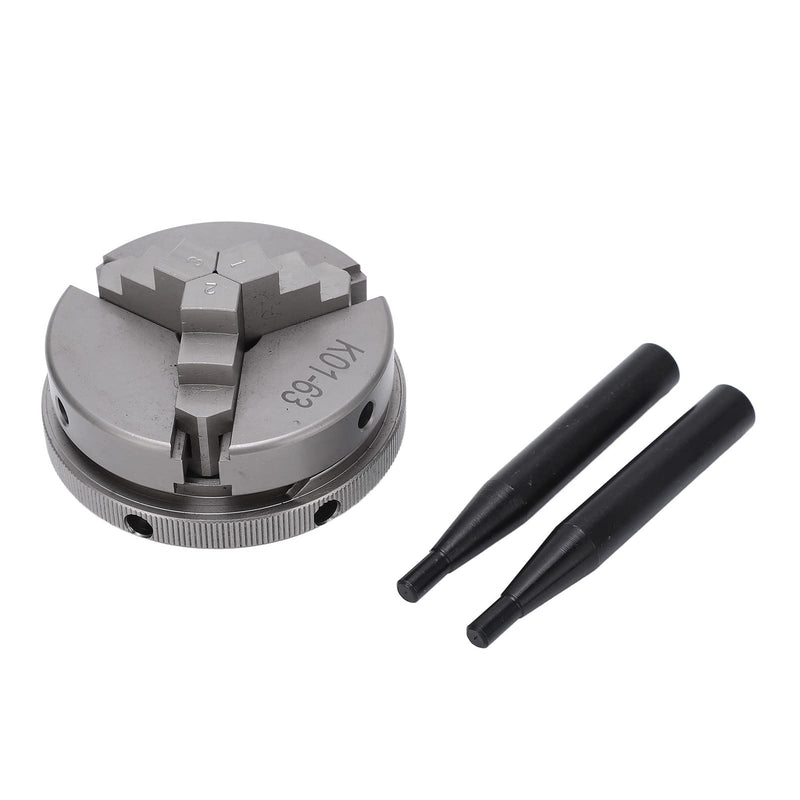 Lathe Mandrel, 3 Jaw Metal Lathe Chuck Manual Precise Steel for Machine Tools
