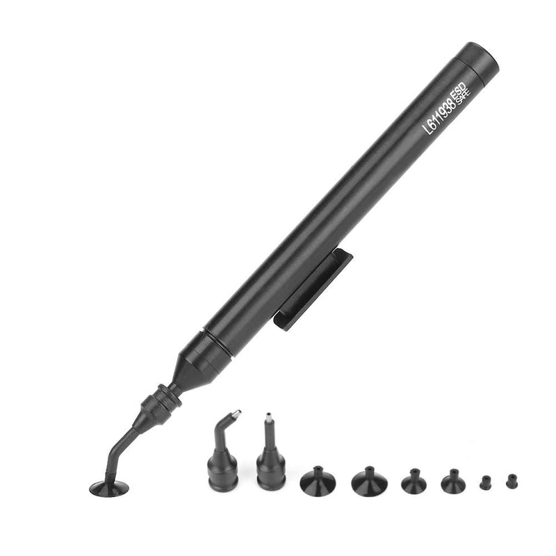Vacuum Suction Pen, Manual Solder Sucker, Suction Pick Up Tool, Solder Pick Up Tools Set with 2 Tips and 6 Suction Cups for IC SMD SMT Precision Small Electronic Components