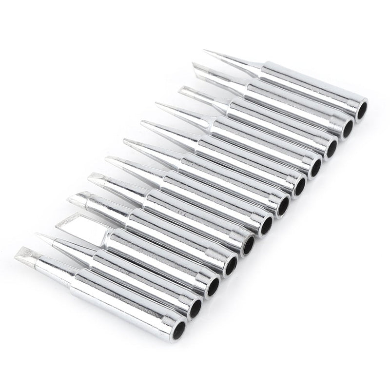 12pcs 900M T Copper Base, Toolcraft ST-50D, Soldering Iron Tips, Electroplated Iron and, Interchangeable Soldering Iron Tips Set, Low Temperature Soldering Station Tool