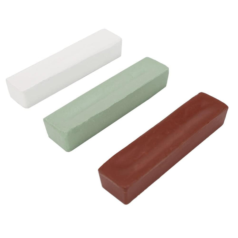 QZATACAEN Buffing Polishing Cutting Compounds 12 Oz. Kit - Green Fine/White Medium/Red Coarse - 3 Pack