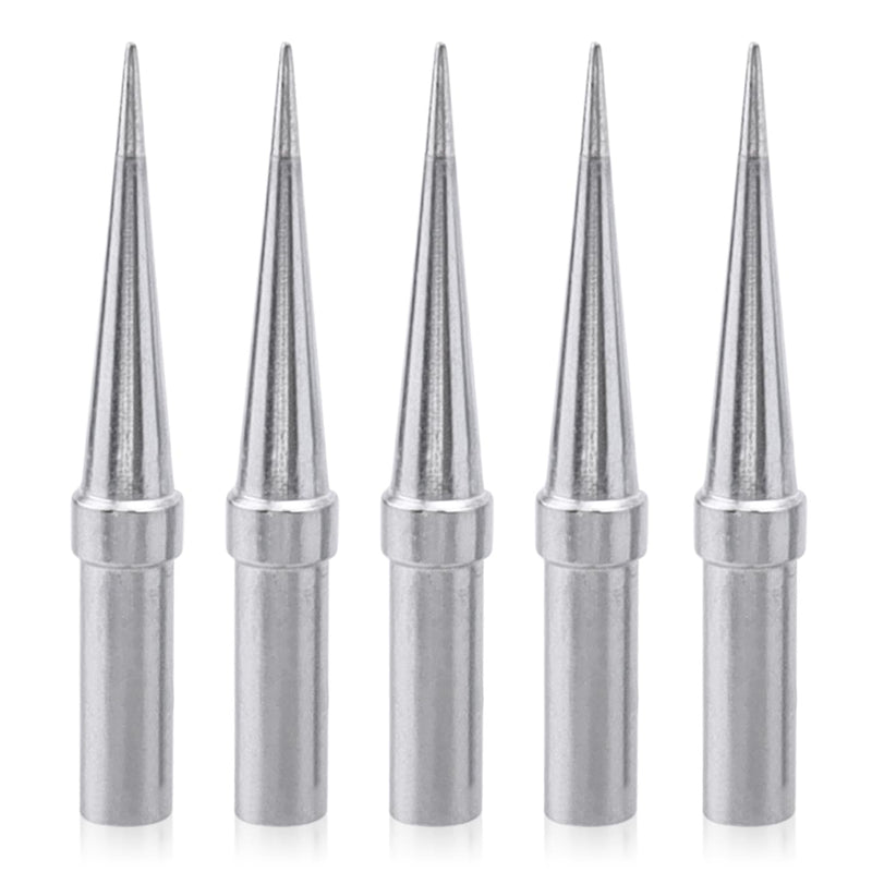 Mesee 5 pieces ETS soldering iron tip, replacement soldering tip set, soldering iron tip, soldering tips, low temperature soldering station tool Weller for WE1010NA WES51 WES50 PES51 PES50 WEP70 EC1002 EC1201A