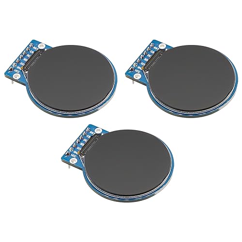 ARCELI 3pcs GC9A01 1.28 Inch Round TFT Display for Arduino, RGB IPS HD 240 x 240 Resolution SPI Interface LCD Display Module for Display Devices, Real-time Monitoring and Instrument Display