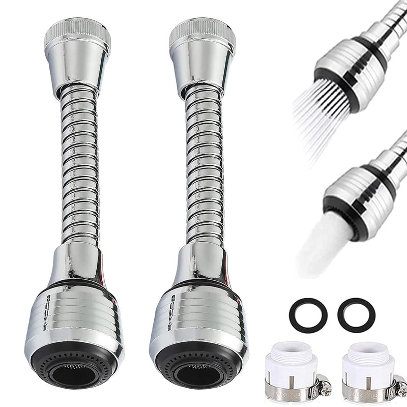Pack of 4 360° rotating tap attachment, tap extension, water-saving tap, universal shower extension connection, for kitchen and bathroom