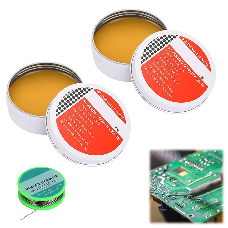 Solder, 100g soldering paste, flux paste, soldering grease flux, soldering flux, solder paste, soldering flux tin paste, environmentally friendly solder tin paste for welding, with soldering wire, soldering flux paste, soldering paste 100g