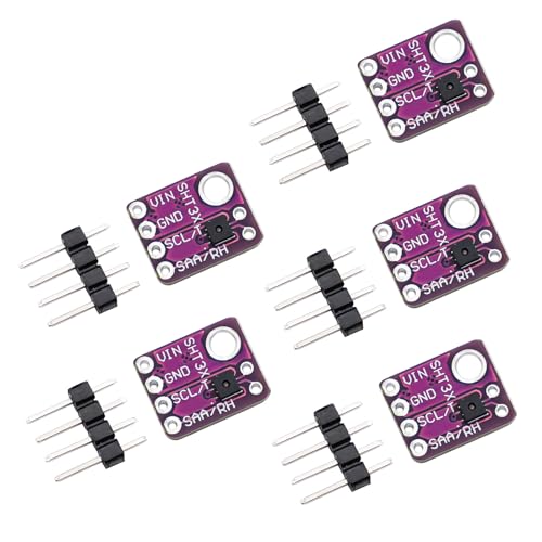ARCELI SHT31-D Temperature Humidity Sensor, Digital Output Temperature and Humidity Sensor Module IIC I2C Interface 3.3 V Compatible with Arduino, Pack of 5 5 Stück