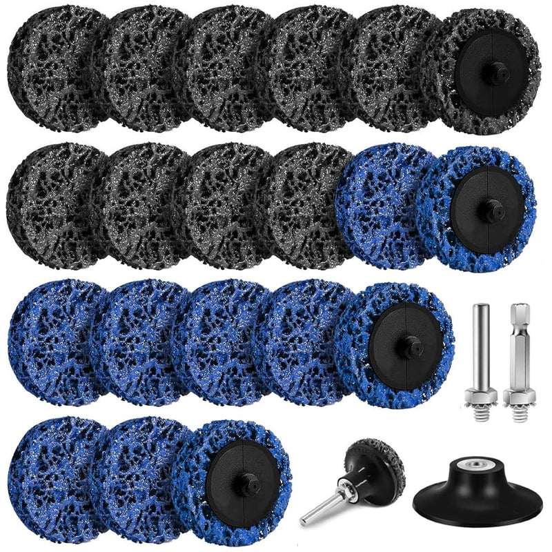 CSD disc grinding disc, 20 pieces coarse cleaning disc 50 mm, cleaning disc set, drill grinding disc for angle grinder, removing rust, weld seams, oxidation