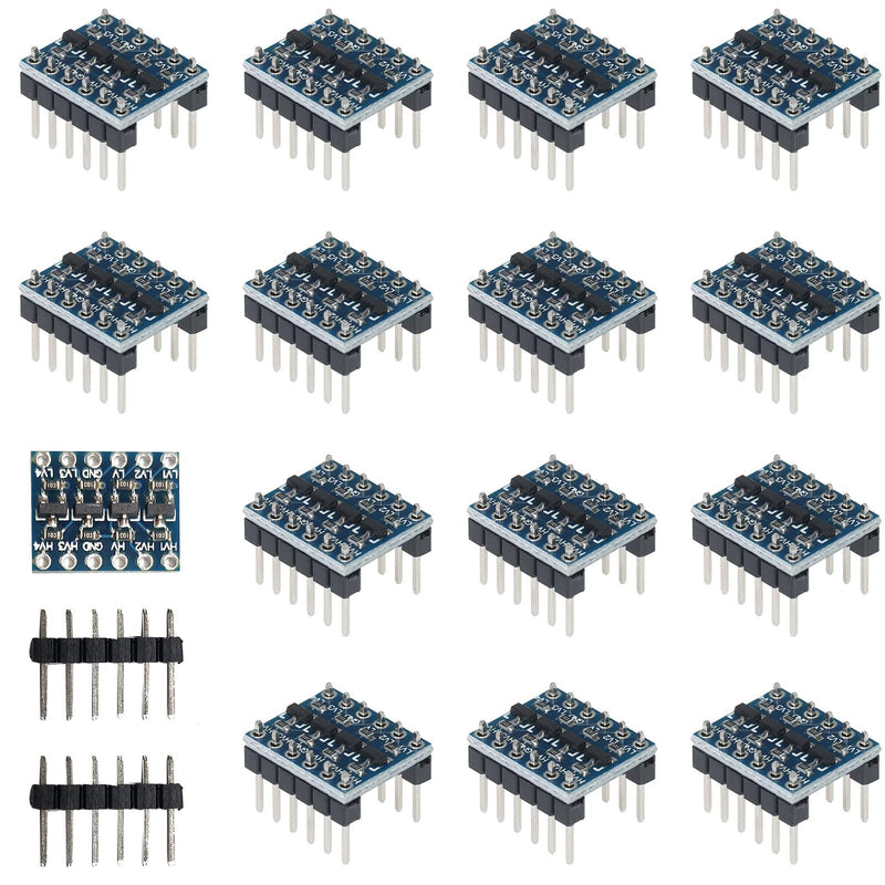 Level converter, level shifter, 15 pieces 4-channel level converter, bi directional level shifter, level shifter 3V 5V, level shifter 3V, level converter 5V, converter 4 channel level converter 3V to 5V