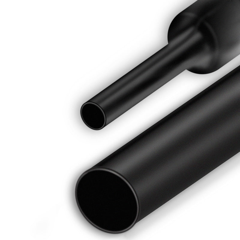 Heat Shrink Tubing, Heat Shrink Tubing with Adhesive, 4:1 Heat Shrink Tubing Waterproof, Heat Shrink Tube Black for Cable Insulation, Marking, Cable Bundling, Repairs (32mm x 1.5m) 32MM*1.5M