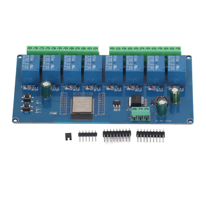 Fafeicy 8 Channel Relay Module, 8 Channel Relay Module, ESP32 WiFi Wireless Control BLE Development Board, ESP32-WROOM-32E DC, Surfboard Prototyping Boards