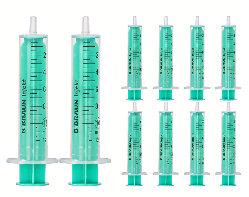MedixX 10-piece syringe set disposable syringes 10ml without cannulas in various sizes for hobby and DIY syringes individually sterile packed in a practical slide-lock bag (10x 10ml) 10x 10ml