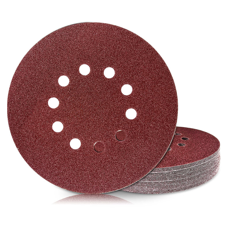 30 pieces 225 mm sandpaper Velcro, 40 grit 10 hole, are suitable for long-neck sanders, drywall sanders, and Giraffen Sanders P40