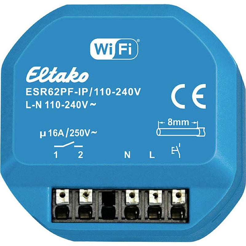 Eltako flush-mounted surge switch ESR62PF-IP/110-240V 1 NO contact 240V 16A 1 piece.