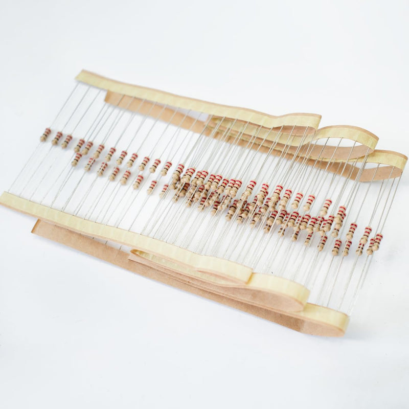 Innfeeltech 100 Pcs 1/4W 5% Tolerance 220 Ohm Carbon Film Resistor for DIY Project and Experiments 1/4W 220Ω