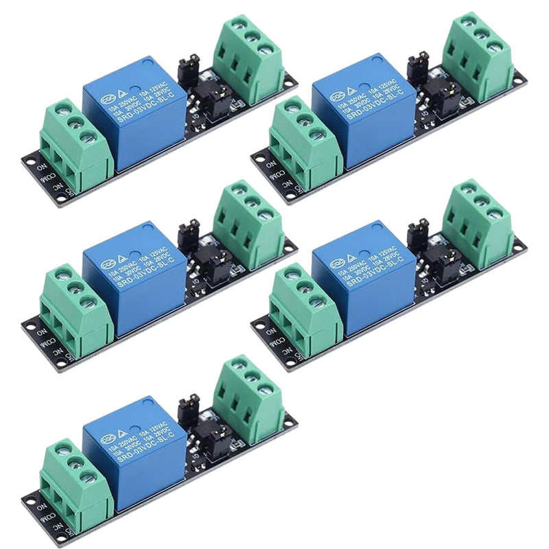 ARCELI Pack of 5 Optocoupler Module, 1 Channel 3V Relay Power Switch Board Opto Isolation High Level Trigger for IOT ESP8266 Development Board