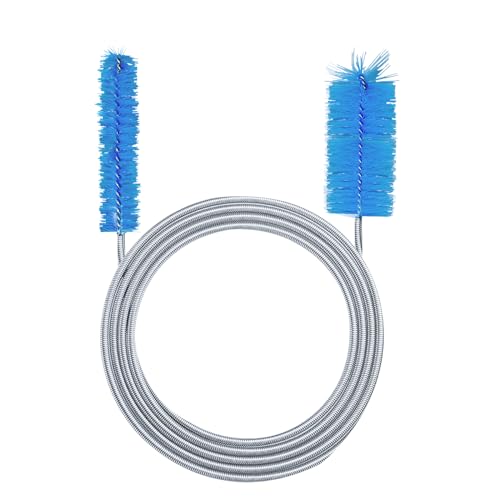 Aquarium Cleaning Brush, 155 cm Double Head Flexible Cleaning Brush, Aquarium Hoses, Filter, Pipe Brush for Aquarium Pipes, Aquarium Cleaning Brush, Hose Cleaning Tool, Hose Cleaner blue