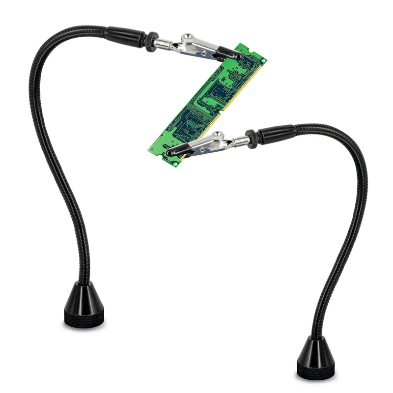 Magnetic Helping Hands Soldering, Soldering Aid with Flexible Gooseneck Metal Arms, Third Hand for Automobiles Electronics, Soldering Jewelry, Painting Art, Craft Hobby Pack of 2