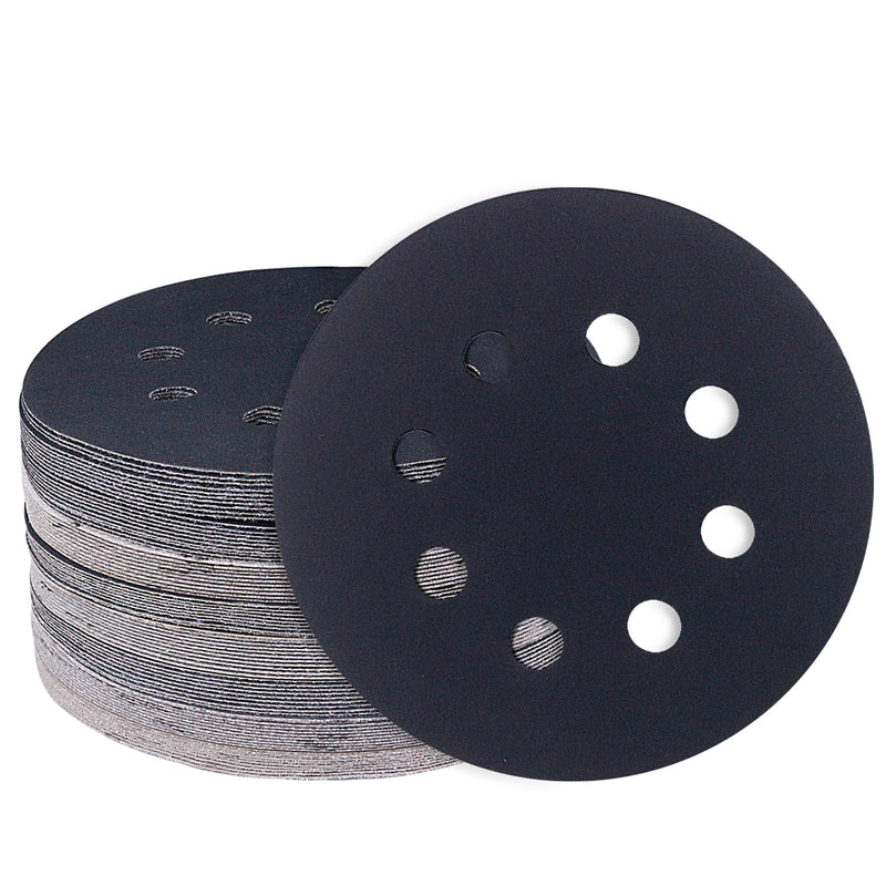 80 pieces sandpaper 125 mm Velcro, eccentric sanding discs, 8-hole grain 600/800/1000/1200/1500/2000/3000/5000 wet sandpaper set, eccentric sander sanding paper for car metal