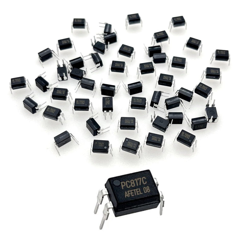 JZK 50pcs PC817C Optocoupler 2.54mm DIP 4 pin 4pin 4 pin photocoupler for mounting, high density mounting type optocoupler IC, photoelectric coupler