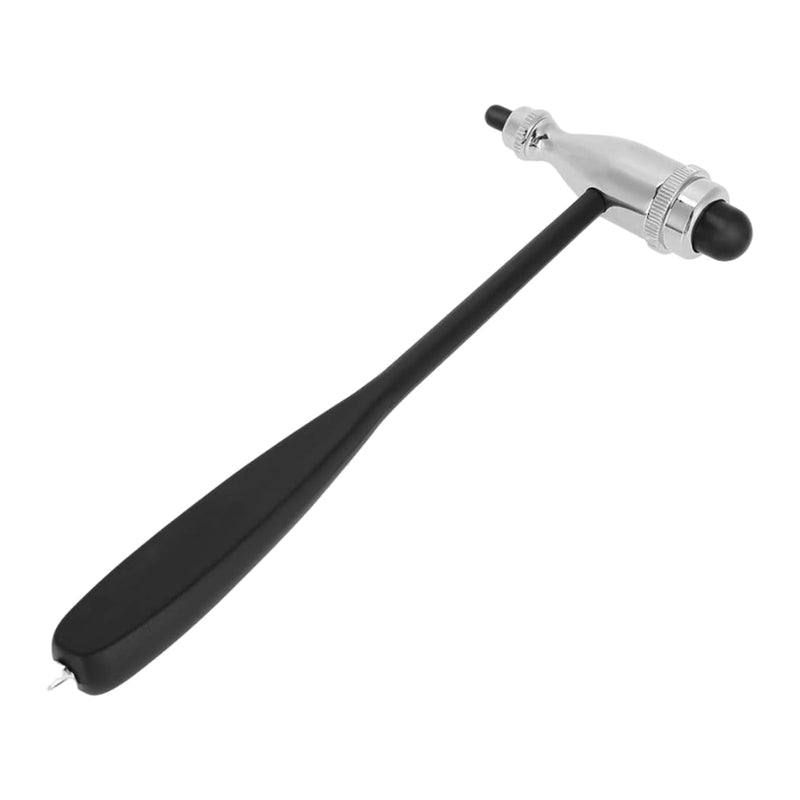 Neurological reflex hammer, Trömner Neurological reflex hammer, reflex hammer Trömner impact hammer, with brush and needle, reflex hammer for skin reflexes and surface reactions, black