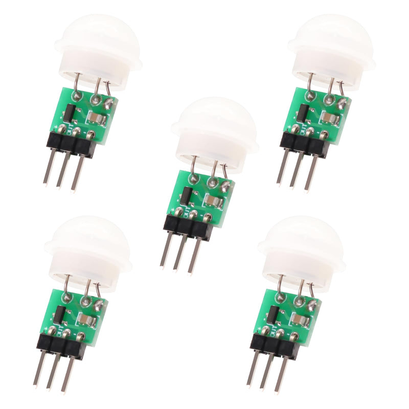 AM312 IR Sensor Module RUIZHI Pack of 5 AS312 Miniature Human Infrared Sensor Module 3~12V Low Power Consumption Used in Auto Sensing Circuits