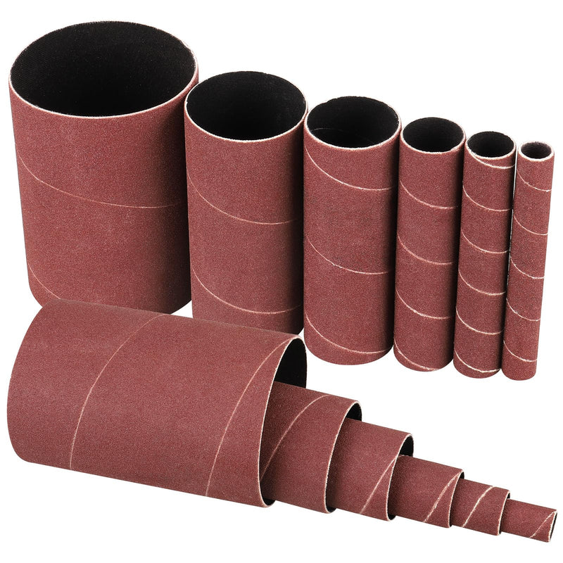 Shineboc 12 pieces 114mm sanding sleeves for eccentric sanding, grit 240, 2 x Ø 13-19-25-38-51-76 mm