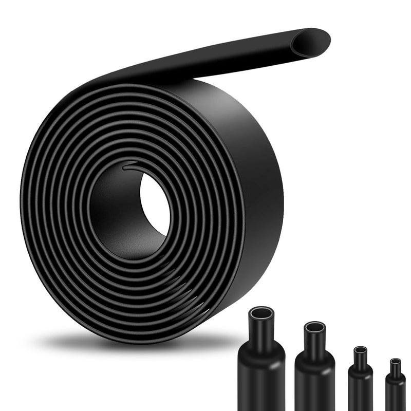 3:1 Heat Shrink Tube, Diameter 15.4 mm, 1.5 m Length, Heat Shrink Tubing, Waterproof Cable, Connect, Heat Shrink Tubing, Insulation Tape, Black for Cable Insulation, Marking, Cable Bundling, Repair (Diameter 15.4 mm) Durchmesser 15,4 mm