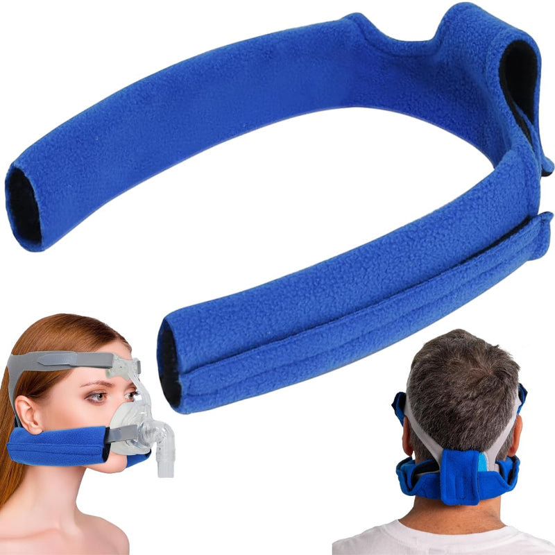 CPAP neck pad, CPAP mask headgear cover, premium sleep apnea mask neck pad - universal size for restful sleep - includes high-quality strap covers, face pads (blue)