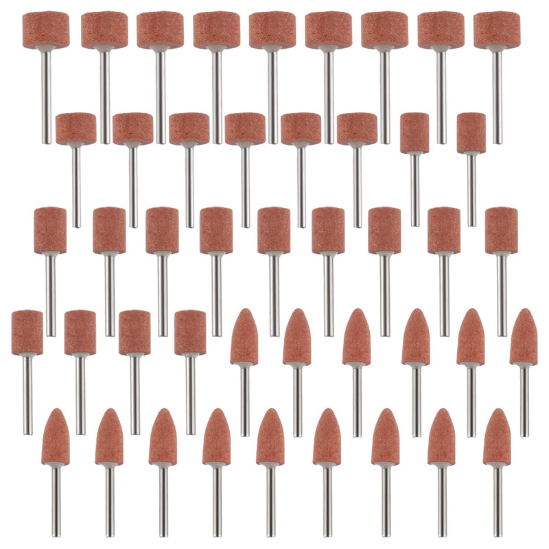 EPLZON Grinding Chisel for Dremel Rotary Tool Grinding Stone Grinding Drill with 1/8" Shank for Grinding Polishing Deburring Iron Metal (Pack of 45pcs)