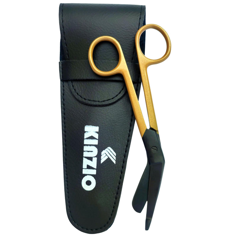 KINZIO Surgical Professional Bandage Scissors Bladder Bandages Nursing Scissors Surgical Stainless Steel Satin Finish Powder Coating (14cm) 14cm