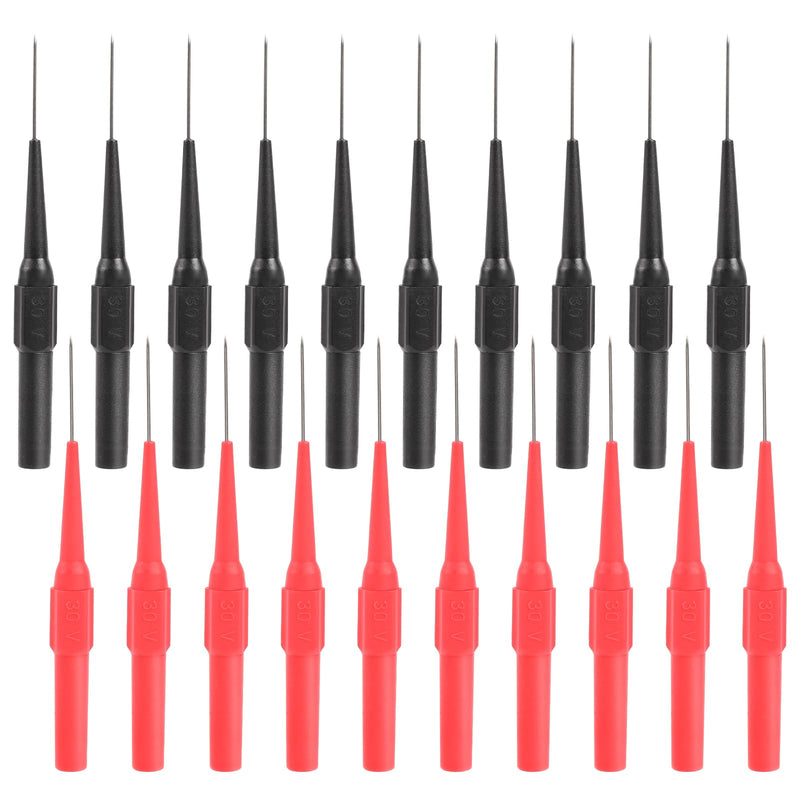 Pack of 20 measuring tips for multimeter 0.7 mm test probe piercing needle probe test tip banana plug multimeter measuring line probe insulation piercing sample 20 pieces