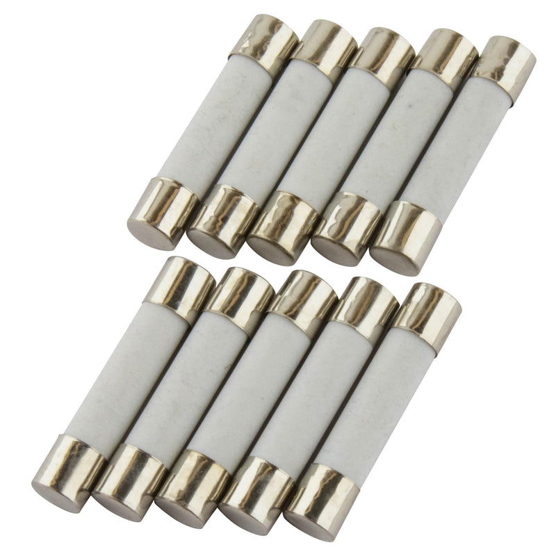 Micro fuse 10 A, 6 x 30 mm, ceramic, slow 10 A (amps) slow
