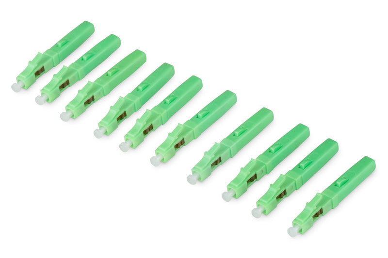 DIGITUS Fiber Optic Fast Connector SM LC/APC 10 piece pack Fiber Optic