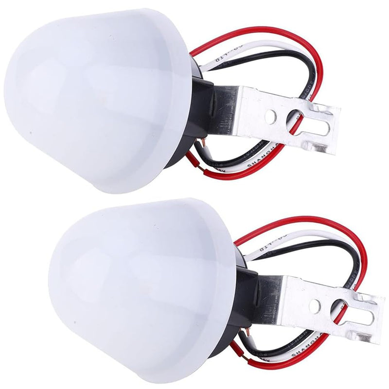 Greluma 2pcs DC 12V 10A Photocell Sensor Switch Auto On/Off Switch for Street Lights Photo Control Sensor Switch