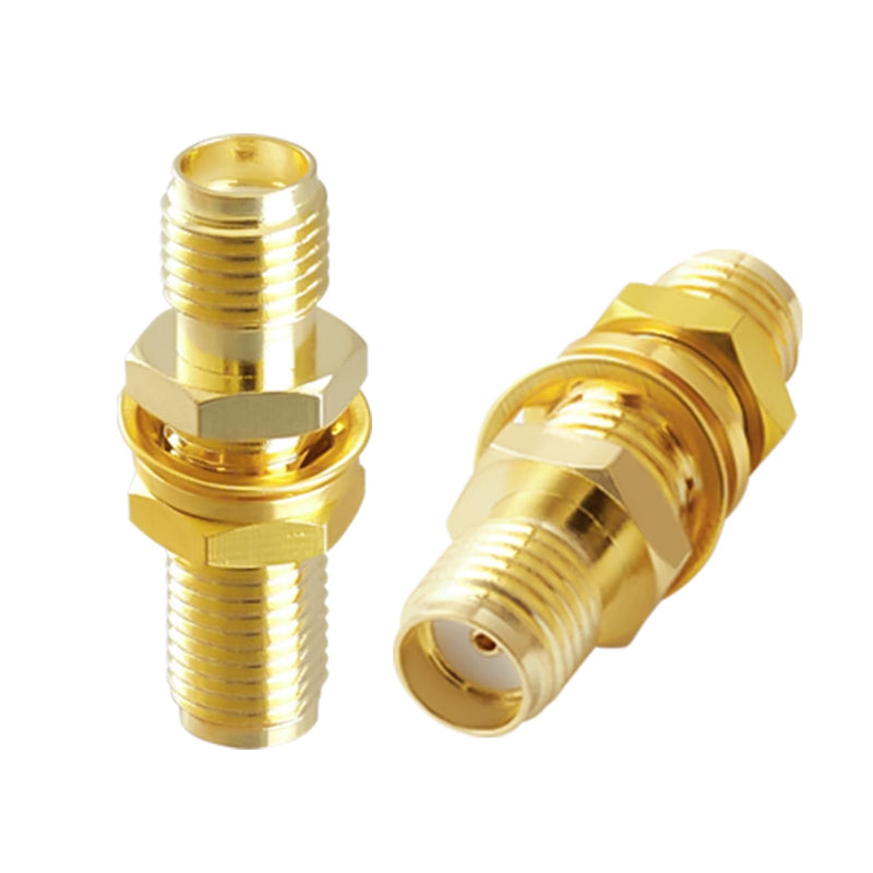 SMA Female to SMA Female Coaxial Adapter Coaxial Connector for 4G WiFi Antenna GPS Antenna Wireless LAN Devices