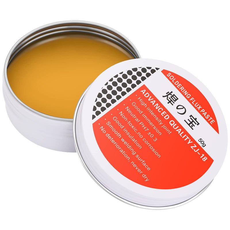 50g Lead-Free Soldering Paste with Flux, Soldering Flux for Electronics SMD PCB BGA | Gruiqrd Electric Flux Paste, No Clean Soldering Paste Grease, Ideal for Precise Soldering Work on Electronic Components 50.0 Gramm