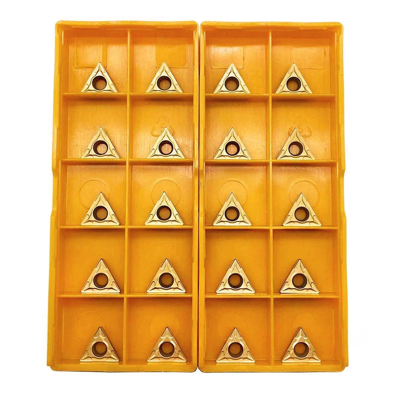 ASZLBYM Pack of 20 TCMT21.51 turning inserts TCMT110204 TCMT21.51 carbide inserts TCMT insert S08K/S10K/S12M-STFCR11 1/3" 3/8" 1/2" 91° turning holder boring bars (20 pieces TCMT21.51 inserts)