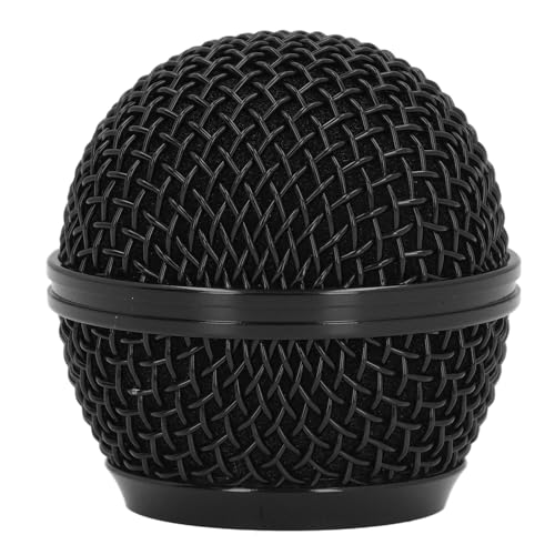 Mesh Grille for SM58 Microphones, Stainless Steel Microphone Head Replacement, Microphone Grille Replacement for SM58S SM58LC BETA58 BETA58A SA M30 SV100 UT2 PGX24 SLX4 (Black) Black