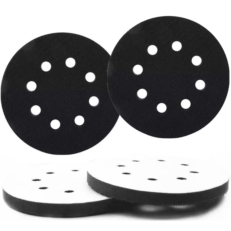 Set of 4 Soft Sponge Sanding Pads with 8 Holes 125mm Soft Sanding Pad for Sander, Shockproof and Protect Noise Reduction
